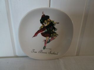 1 Frae Bonnie Scotland Dancer 5 " Plate Brownie Downing Ceramics J.  H.  Weatherby