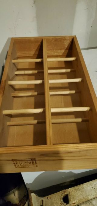 Vintage Napa Valley Wood 96 Cd Holder Storage Display Rack Crate Box Shelf