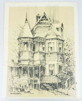 Barclay Sheaks 8 X 11 Print - " House On County Street,  Pheobus - Hampton " Virginia