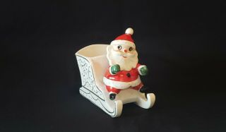 Vintage Holt Howard Santa With Sleigh Christmas Figurine
