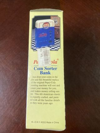 Vintage 1996 Pepsi Cola Vending Machine Coin Sorter Bank Plastic 2
