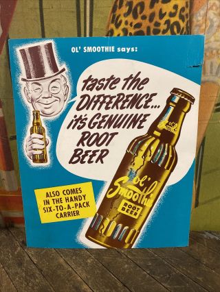 Vintage Ol Smoothie Root Beer Sign Coca Cola 7up Pepsi Orange Crush Dr Pepper
