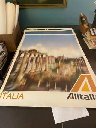 Alitalia Roma Vintage Poster 1960 