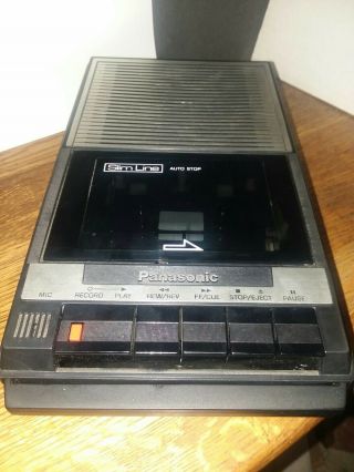 Vintage Panasonic Slimline Rq - 2103 Portable Cassette Tape Recorder Player.