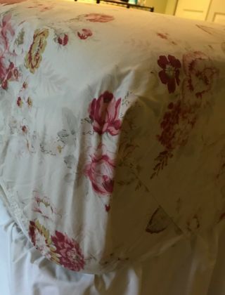 Vintage Waverly Garden Room Norfolk Rose Twin Fitted Sheet - Shabby Cottage Chic 3