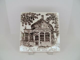 Decorative Tile From The Old Pottery Shop In Cedar Falls,  Iowa Ia