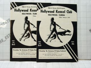 2x 1967 vtg Hollywood Kennel Club FL Fla Florida programs Greyhound Dog Racing 3