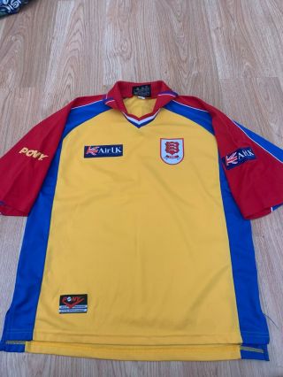 Vintage Medium Mens Essex One Day Cricket Shirt By Pony Axa League / 99p