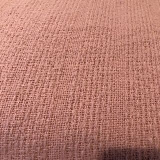 Vintage Waffle Weave Wool Blend Thermal Blanket Satin Trim Pink 92 X 62 Twin USA 3