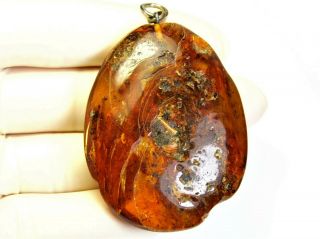 Old Vintage Baltic Amber Stone Pendant 16 Grams Authentic Natural 3469