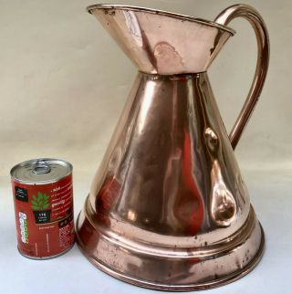 Vintage Extra Large Copper Jug,  Wide Base Collectable Metalware Vase