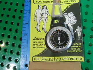 Vintage 1970s K & R Precise Pedometer Adjustable Mechanical Made In Canada