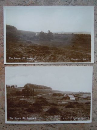 2 Postcards Vintage Bromyard Downs Herefordshire,  Sepia,  Gd Cond