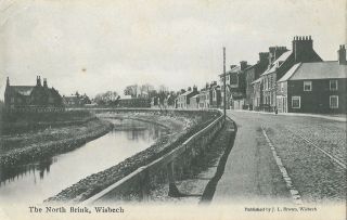 Cambridgeshire Wisbech The North Brink 1908 Vintage Postcard 17.  2