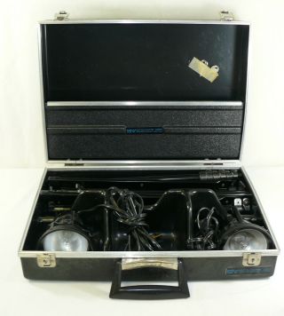 Vintage Smith Victor Photography Studio Lights Model 700sg Set Of 2 With Case