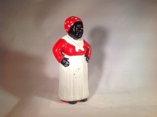 Vintage African American Lady Cast Iron Bank,  5 " Tall