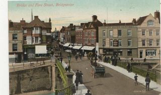 Bridge & Fore Street Bridgwater Vintage Postcard 291a