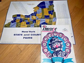 1966 York State Fair Annual Program And Fold - Open State & County Map