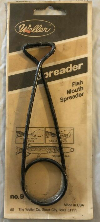 Vintage Fish Mouth Spreader By Weller Company In Package Made U.  S.  A.