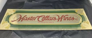 Vintage Anheuser Busch Wines Master Cellars Store Bar Advertising Mirror Sign