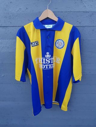 Leeds United Football Away Shirt 1994/95 Asics Vintage 90s Jersey Size M/l