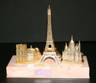 Vtg Paris Tour Eiffel Tower Souvenir Figurine Paper Weight France