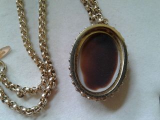 Vintage Whiting and Davis tortise shell color necklace 3