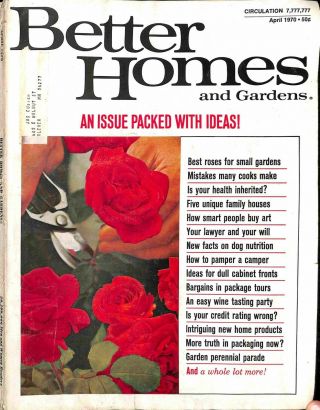 Better Homes And Gardens,  April 1970