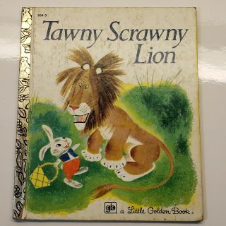 Tawny Scrawny Lion Vintage Little Golden Book 304 - 3