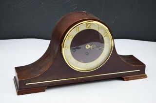 Vintage 1977 Franz Hermle Napoleon Hat Westminster Chime Mantel Clock
