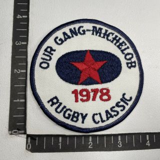 Vtg 1978 Our Gang Michelob Beer Rugby Classic Patch (sports Related) 11q6