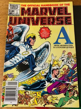 Official Handbook Of The Marvel Universe 1982 - 1983 (1,  5,  6,  7,  8,  9,  10) Vintage