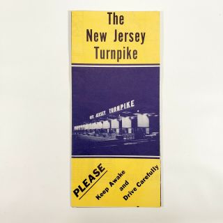 1958 Jersey Turnpike Vintage Travel Brochure Maps Photos Tolls Nj Highway
