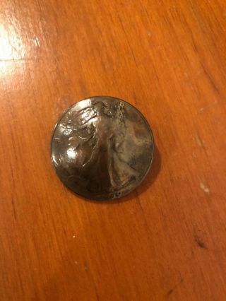 Walking Liberty Button 1940 Vintage Silver Half Dollar