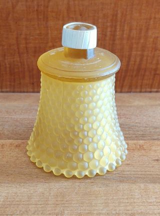 Yellow Hobnail Glass Peg Votive Sconce Candle Holder 3.  5 " Tall,  2 - 3/4 " Dia