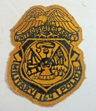 Vintage Us Army Military Police Mp Full Size Shield Insignia Patch Obsolete