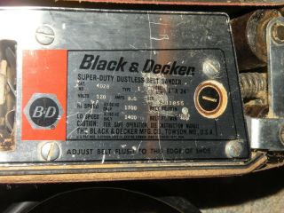 Belt Sander Tool USA Made Vintage Black & Decker 3 x 24 