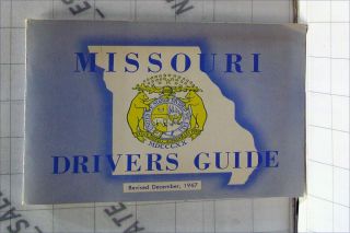 Vintage 60s Driving Ed Mo State 1967 Missouri Drivers Guide License Test Prep