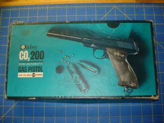 Daisy Co2 200 Semi Automatic Bb Gas Pistol Vintage 1968 Box