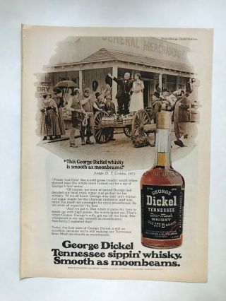 George Dickel Tennessee Whisky Vintage 1980 Print Ad