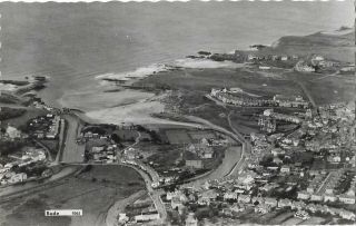 Cornwall Aerial View Of Bude Real Photo Vintage Postcard 2.  2