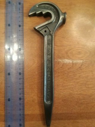 Vintage Wrench The B&k Mfg Co 4 - In - Hand Britain Conn