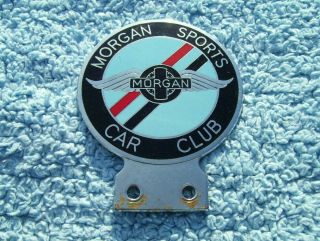 Vintage 1980s Morgan Sports Car Club Bumper Bar Badge - Gladman&norman Mscc Emblem