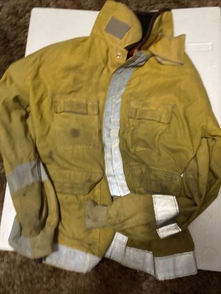 Vintage Yellow Nomex Wildland Firefighter Jacket