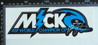 2007 Mick Fanning Asp World Champion Rip Curl Surfing Sponsor Promo Sticker