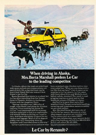 1979 Renault Le Car - Alaska - Classic Vintage Advertisement Ad D43
