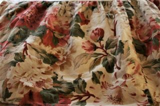 Vintage Ralph Lauren Bed Ruffle,  Garden,  Roses Cream Color,  Boho,  Shabby Chic