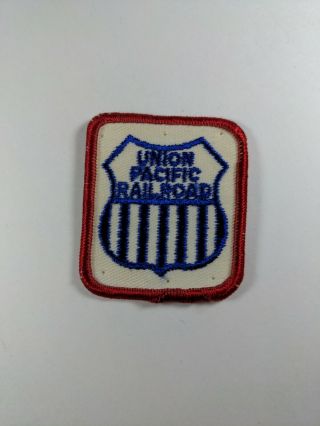 Vtg Union Pacific Railroad Embroidered Sew On Patch Train Badge Railway