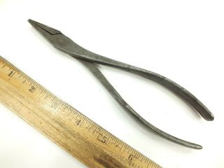Vintage Snap - On Tools 7 - 3/4 " Long Needle Nose Duck Bill Pliers - Usa - 60r Tool