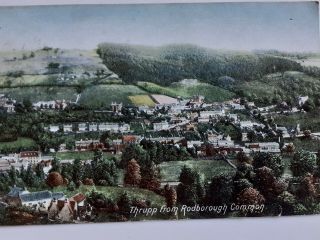 1910 Vintage Postcard.  Thrupp From Rodborough Common.